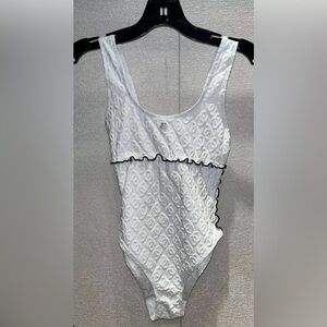 SOLD on eBay CHANEL 25S CC LOGO  1 PIECE Swimsuit Bodysuit White Size 38 New